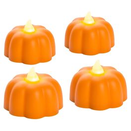 Flameless Pumpkin Candles, Set of 4, Flameless Pumpkin Candles, Set of 4, , large