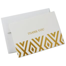 Gold Foil Diamond Thank You Notes, Box of 10, Gold Foil Diamond Thank You Notes, Box of 10, , large