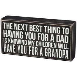 Primitives by Kathy "Next Best Grandpa" Wood Box Sign, Primitives by Kathy "Next Best Grandpa" Wood Box Sign, , large