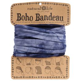 Natural Life Navy and White Tie-Dye Boho Bandeau, Natural Life Navy and White Tie-Dye Boho Bandeau, , large