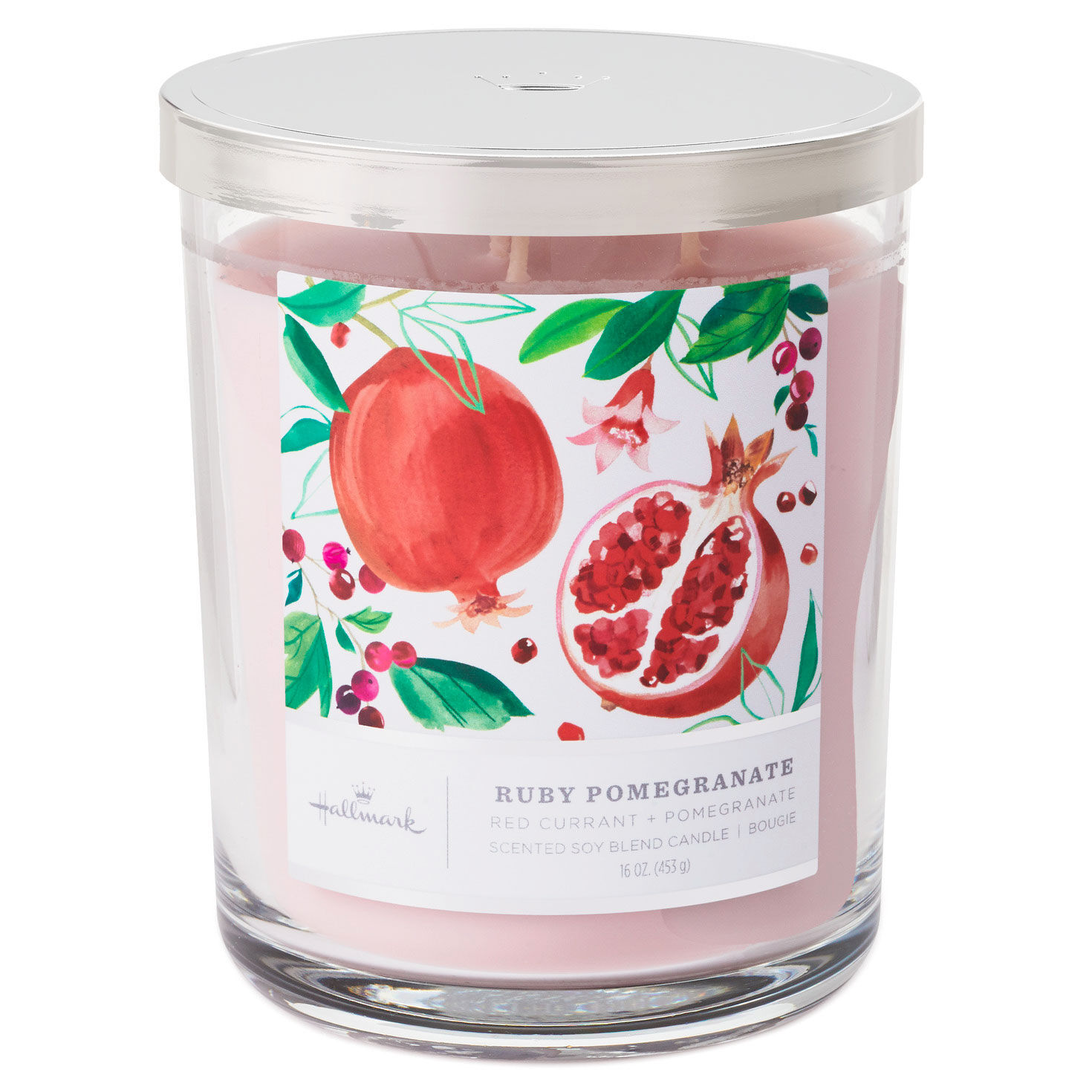 8 Oz. VALENTINES DAY Candle "Love" Pomegranate Jar Candle 