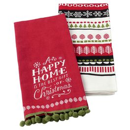 Happy Home Tea Towels, Set of 2, Happy Home Tea Towels, Set of 2, , large