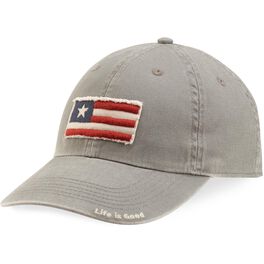 Life is Good® Tattered 3 Stripe Flag Men's Baseball Cap, Life is Good® Tattered 3 Stripe Flag Men's Baseball Cap, , large