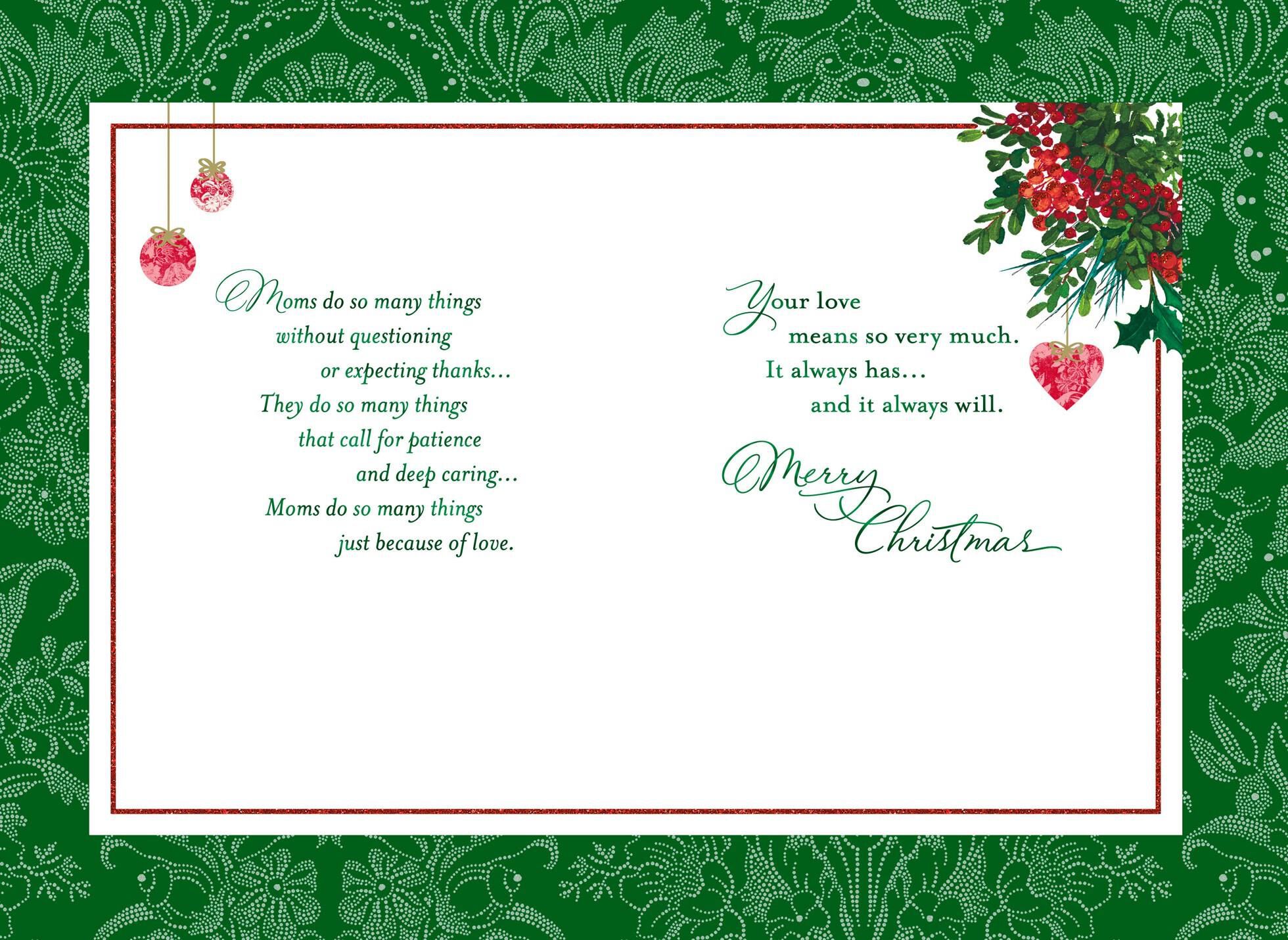 Your Love Means So Much, Mom Christmas Card Greeting Cards Hallmark
