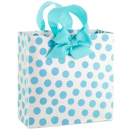 Blue Dots Large Square Gift Bag, 10.25", Blue Dots Large Square Gift Bag, 10.25", , large