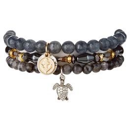 Chavez for Charity Slate Gray Labradorite Bracelets, Set of 3, Chavez for Charity Slate Gray Labradorite Bracelets, Set of 3, , large