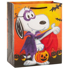Peanuts® Vampire Snoopy Medium Halloween Gift Bag, 9.5", Peanuts® Vampire Snoopy Medium Halloween Gift Bag, 9.5", , large