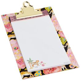 Haute Girls™ Paradise Floral Clipboard With Geometric Pattern, Haute Girls™ Paradise Floral Clipboard With Geometric Pattern, , large
