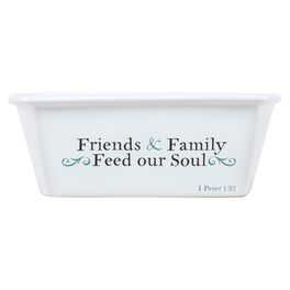 DaySpring Friends & Family Ceramic Mini Loaf Pan, 6.25x2.25, DaySpring Friends & Family Ceramic Mini Loaf Pan, 6.25x2.25, , large