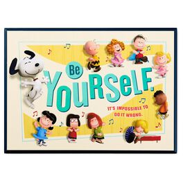 Peanuts® Be Yourself Wood Plaque, Peanuts® Be Yourself Wood Plaque, , large