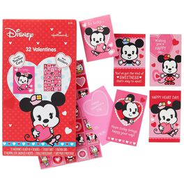 Minnie Mouse Kids' Valentines With Stickers, 32 Pack, Minnie Mouse Kids' Valentines With Stickers, 32 Pack, , large