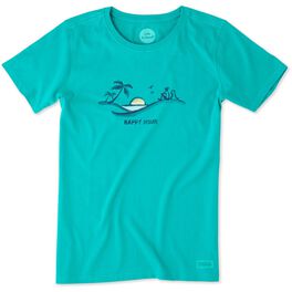 Life is Good® Women's Happy Hour Beach Scene T-Shirt, Life is Good® Women's Happy Hour Beach Scene T-Shirt, , large