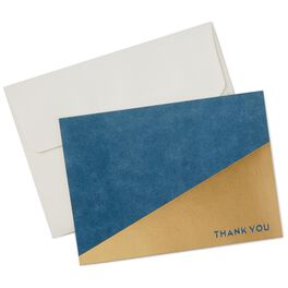 Navy and Gold Modern Thank You Notes, Box of 10, Navy and Gold Modern Thank You Notes, Box of 10, , large