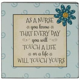 Nurses Touch Lives Box Sign, 8x8, Nurses Touch Lives Box Sign, 8x8, , large