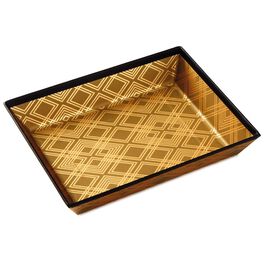 Classic Black and Gold Geometric Desk Tray, Classic Black and Gold Geometric Desk Tray, , large