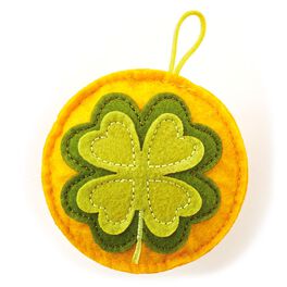 Recordable Four Leaf Clover Sound Charm Token, Recordable Four Leaf Clover Sound Charm Token, , large