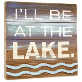 Lake 8x8 Rustic Wooden Sign, Lake 8x8 Rustic Wooden Sign, , large