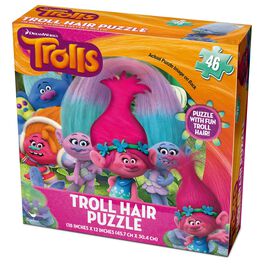 DreamWorks Trolls Specialty Puzzle With Hair, 46 Pieces, DreamWorks Trolls Specialty Puzzle With Hair, 46 Pieces, , large