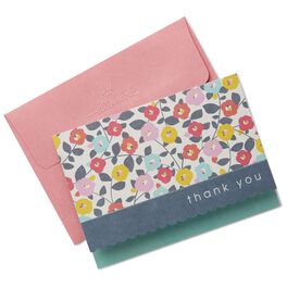 Pastel Flower Pattern Thank You Notes, Box of 10, Pastel Flower Pattern Thank You Notes, Box of 10, , large