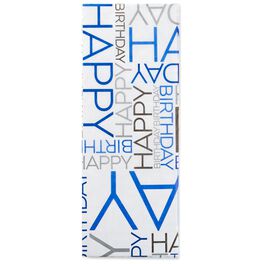 Midnight Blue Happy Birthday Tissue Paper, 6 Sheets, Midnight Blue Happy Birthday Tissue Paper, 6 Sheets, , large