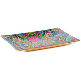 Catalina Estrada Blue Rose Glass Tray, Catalina Estrada Blue Rose Glass Tray, , large