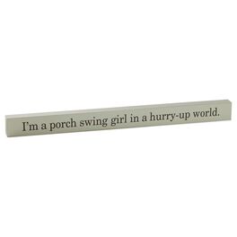 Porch Swing Girl Wooden Block, Porch Swing Girl Wooden Block, , large