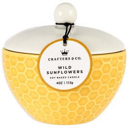 Wild Sunflower Bowl Candle, 4 oz., Wild Sunflower Bowl Candle, 4 oz., , large