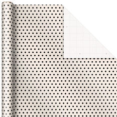 Black and Ivory Pin Dot Paper