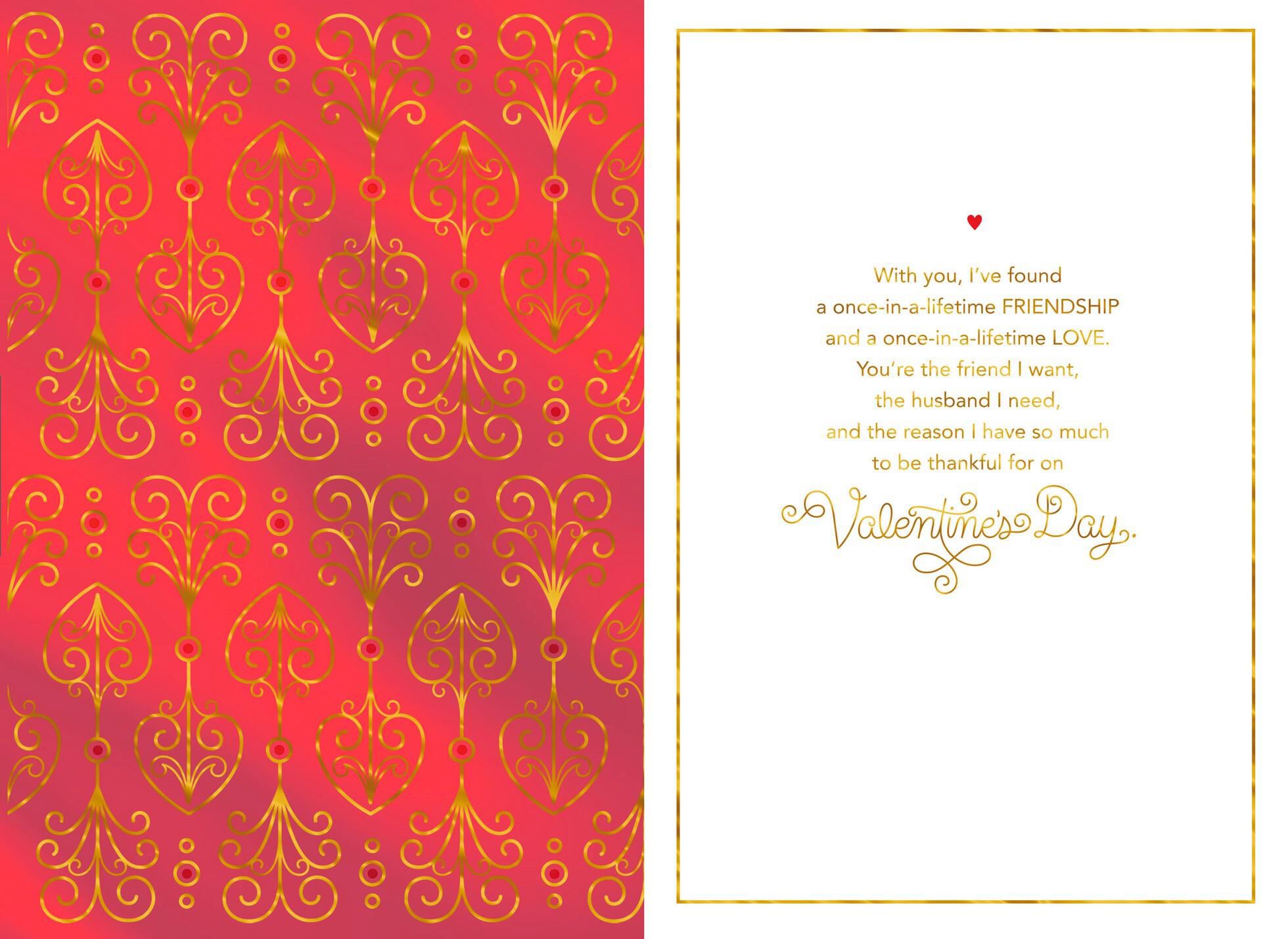 Gold Foil Scrollwork Valentine's Day Card for Husband - Greeting Cards - Hallmark1960 x 1430