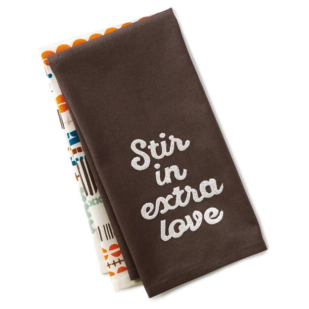 Stir in Extra Love Tea Towels, Set of 2