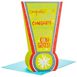 Exclamation Point Stand Up Jumbo Congratulations Card, 16", Exclamation Point Stand Up Jumbo Congratulations Card, 16", , large