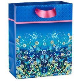 Catalina Estrada Blue Hummingbirds Medium Gift Bag, 9.5", Catalina Estrada Blue Hummingbirds Medium Gift Bag, 9.5", , large