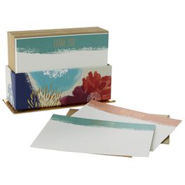Painted Flowers Thank You and Note Cards in Caddy, Box of 50, Painted Flowers Thank You and Note Cards in Caddy, Box of 50, , large