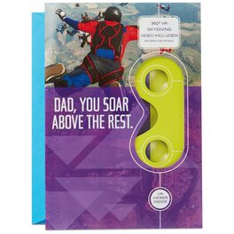 Soar Above the Rest Skydiving VR Father's Day Card, Soar Above the Rest Skydiving VR Father's Day Card, , large