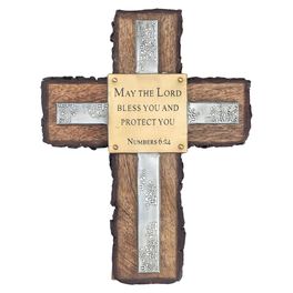 DaySpring Blessings Wood and Metal Cross, 7.75x10, DaySpring Blessings Wood and Metal Cross, 7.75x10, , large