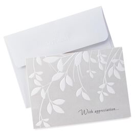 Cream Leaves Sympathy Thank You Notes, Pack of 10, Cream Leaves Sympathy Thank You Notes, Pack of 10, , large