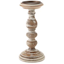 Small Turned Wood Candle Holder, 9.75”, Small Turned Wood Candle Holder, 9.75”, , large
