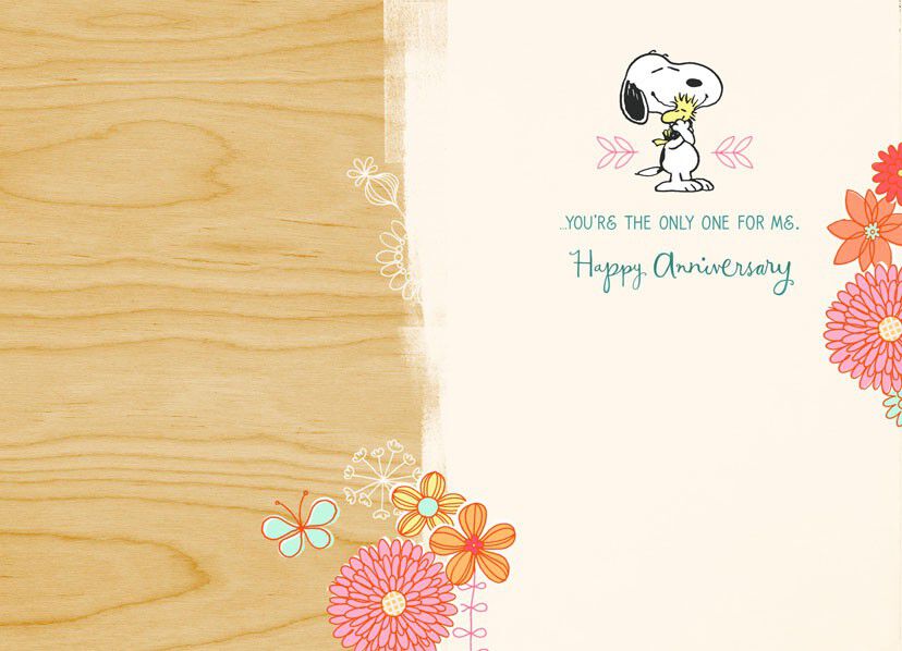 Only One for Me Snoopy Anniversary Card