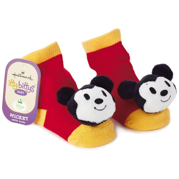 Mickey Mouse Itty Bittys Baby Rattle Socks Baby Clothes Hallmark