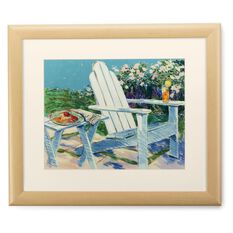 Adirondack Chair 20x24 Print With Matted Frame Framed