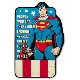 SUPERMAN™ Embossed Metal Sign, SUPERMAN™ Embossed Metal Sign, , large