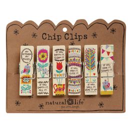 Natural Life Kitchen Rules Chip Clips—Set of 6, Natural Life Kitchen Rules Chip Clips—Set of 6, , large