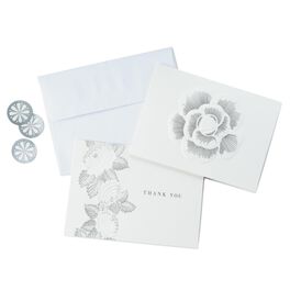 Embossed Floral Thank You Notes, Pack of 50, Embossed Floral Thank You Notes, Pack of 50, , large