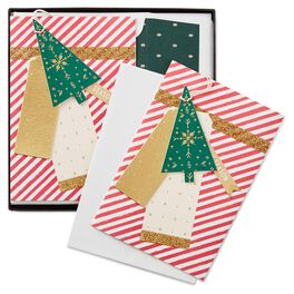Candy Cane Stripes With Ornament Christmas Cards, Box of 8, Candy Cane Stripes With Ornament Christmas Cards, Box of 8, , large