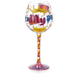 Lolita® It’s My Day Handpainted Wine Glass, 22 oz., Lolita® It’s My Day Handpainted Wine Glass, 22 oz., , large