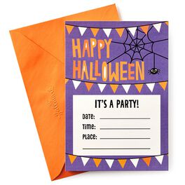 Spider Halloween Party Invitations, 10, Spider Halloween Party Invitations, 10, , large