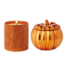 offerDetail-134-coppered-pumpkin-candle-or-autumn-leaf-candle Coppered Pumpkin and Autumn Leaf Candles