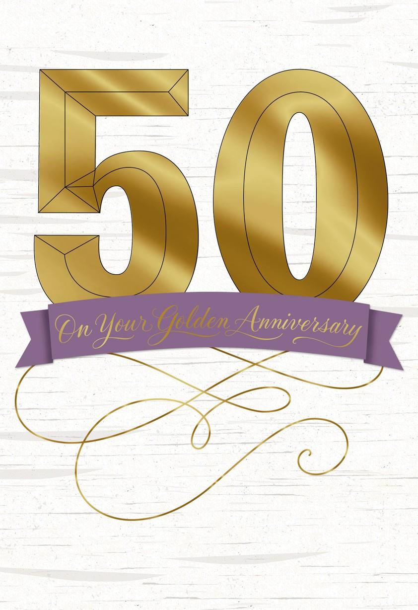 golden 50th anniversary card greeting cards hallmark father daughter christmas ornament