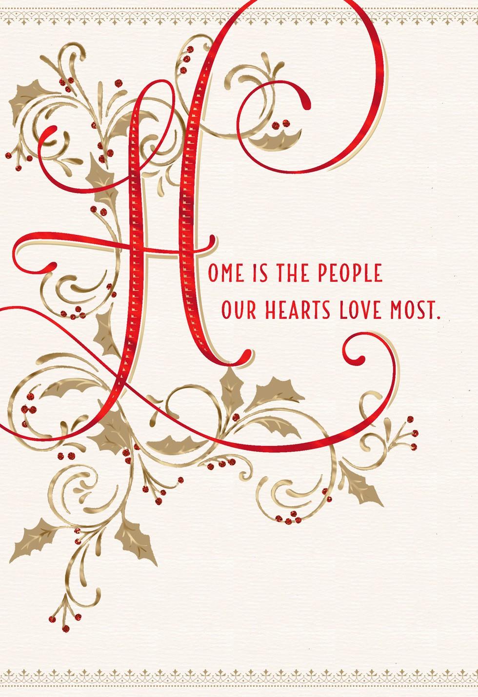 Home Is Where The Heart Christmas Card For Parents Home Is Where The Heart Christmas Card For Parents