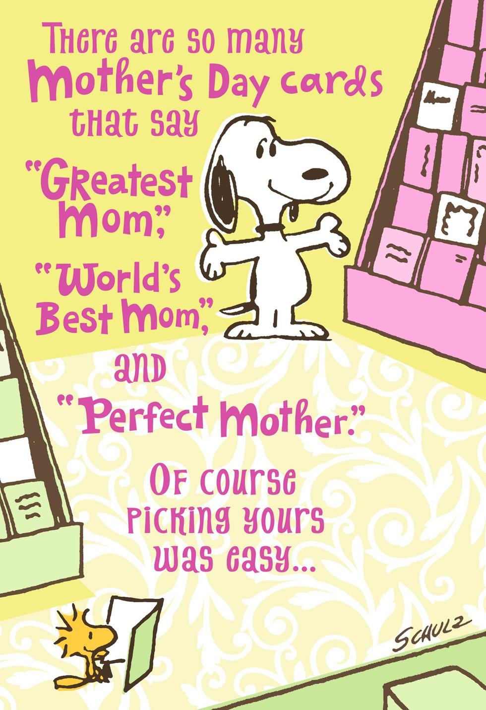 peanuts 174 best ever mother s day card greeting cards days cards